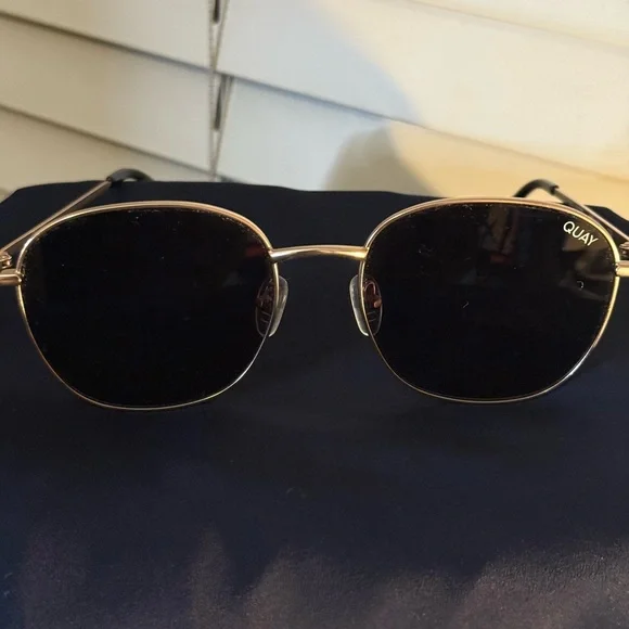 Quay Australia Black and Gold Sunglasses - Picture 5 of 6